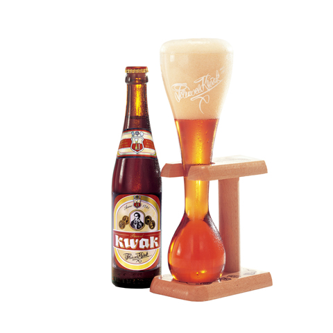 Bicchiere Birra Kwak con Supporto in Legno