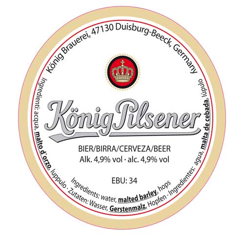 logo konig pilsner birra bionda tedesca